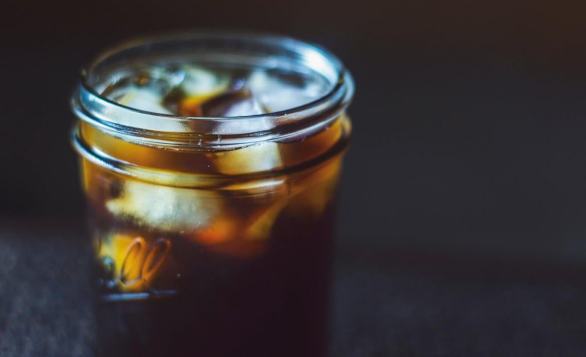 cold brew with ice in a glass